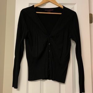 Black button down sweater